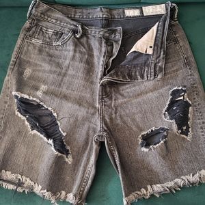 Allsaints women denim Carson boyfriend shorts sz31